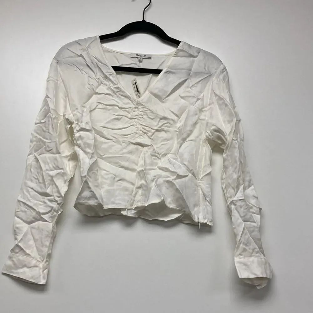Madewell Brushed Ruched-Front Top - Picture 6 of 7
